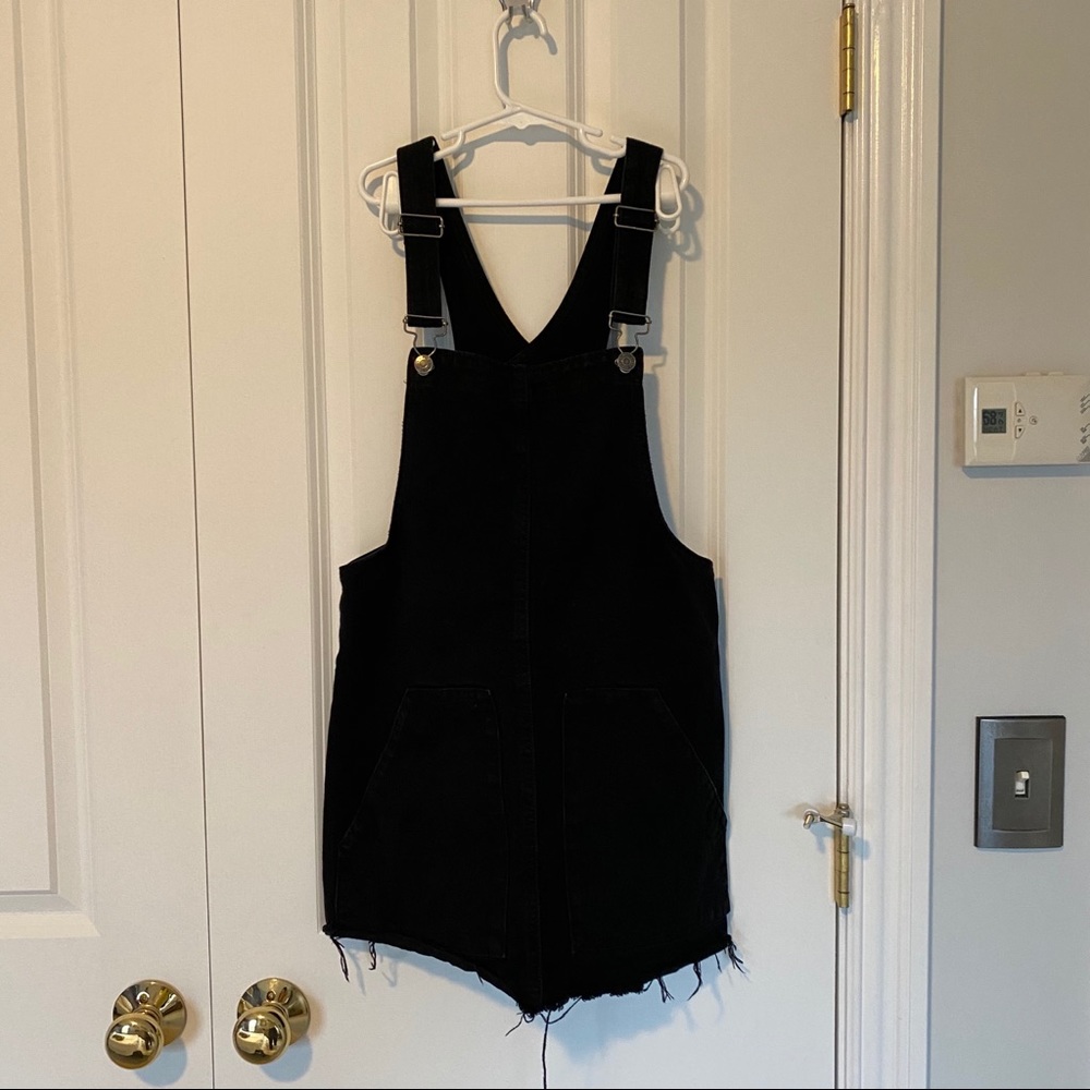 Black overall dress